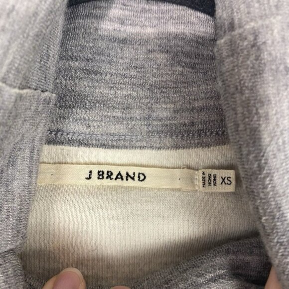 J. Brand Women's Pullover Cowl Neck Sweatshirt Size XS Gray Wool Cotton Blend - Picture 2 of 7